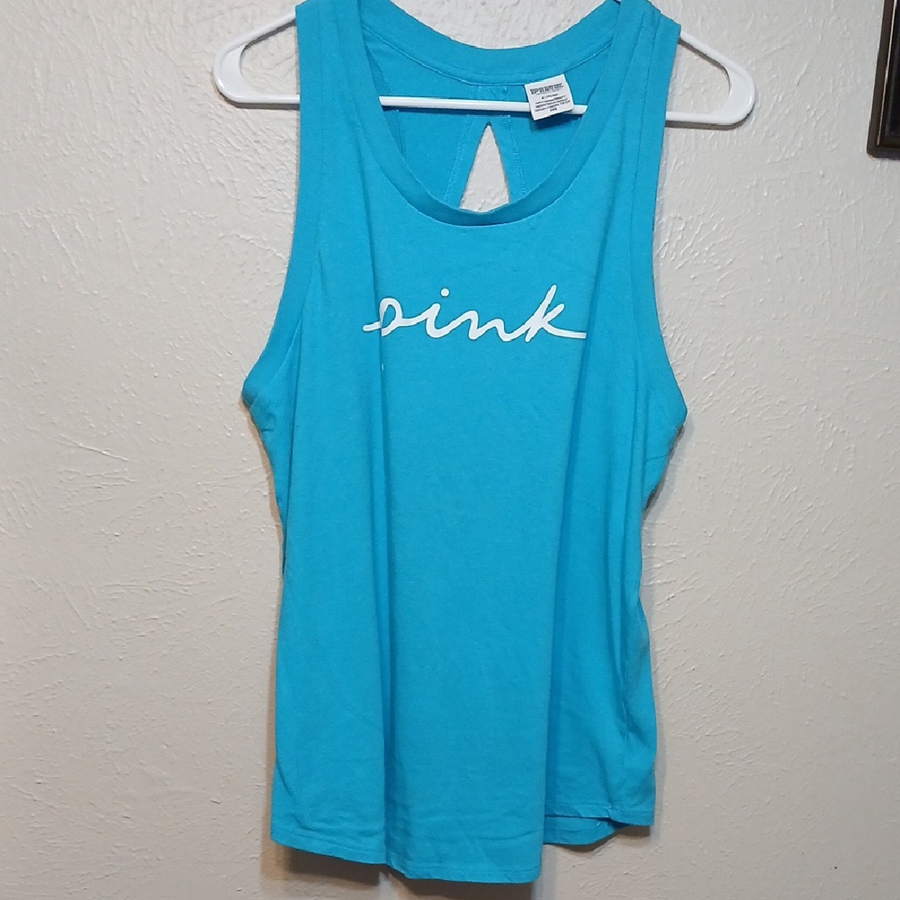 🧡NWOT PINK Victoria's Secret Blue Tank Top